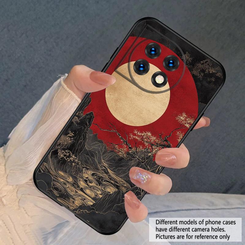 Sunset Black River For Oneplus 8T 9 9R 10 Pro 11 12 13 13R 5G ACE 5 Nord2 4 CE 3 4 Lite N20 SE N200 silicone soft phone case