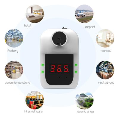 Non-Contact Infrared Forehead Thermometer Wall-Mounted Infrared Thermometer  Degrees C /  Degrees F Switch with