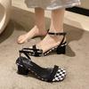 Fashion 2025 New Ladies Shoes Buckle Strap Women's Sandals Fashion Open Toe Office and Career Summer Best Seller Heeled Sandals Zapatos