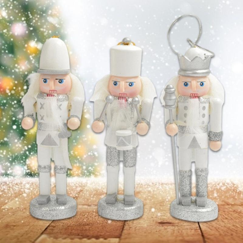 Multipurpose Christmas Nutcrackers Soldiers Sturdy Wood Figures for Seasonal Fireplaces Embellishment Home Decoration