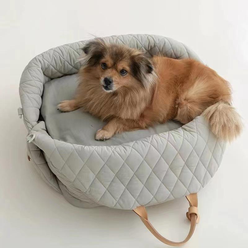 Enhanced Waterproof Nylon Pet Carrier & Convertible Dog/Cat Bed