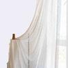 Hollow Lace Jacquard Hook Curtain Finished Gauze Curtain Living Room Balcony Bedroom No Punching