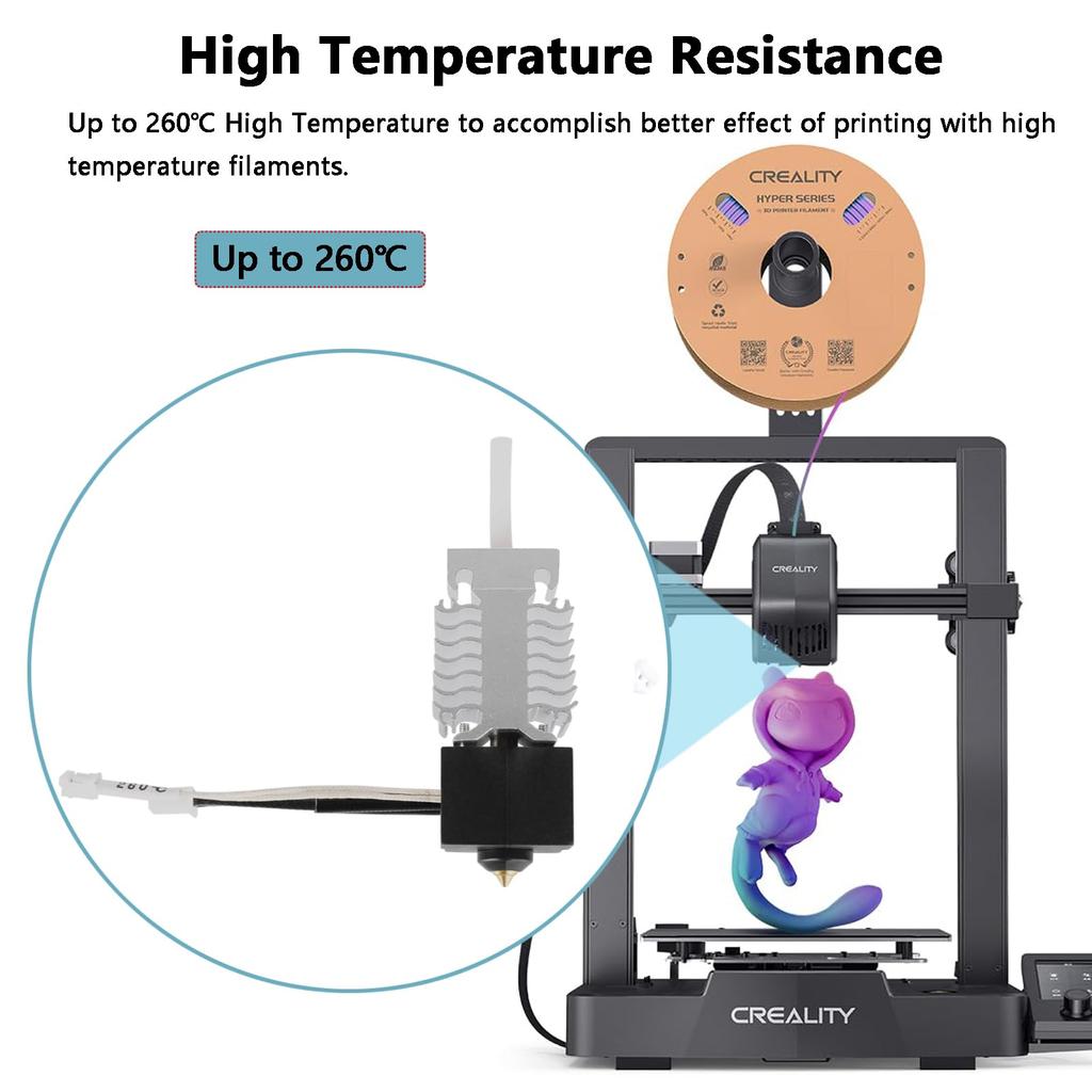 Creality Ender 3 V3 SE Hotend Kit Titanium Alloy Throat Bimetal Heatbreak 24V 40W J-head Ender-3 V3 SE Heating Block Kit