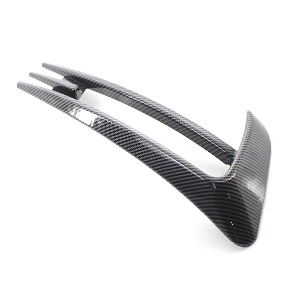 1 Pair Glossy Black / Carbon Fiber Look Car Front Fog Light Lamp Eyebrow Eye Lid Wind Knife Cover For VW For Golf MK7