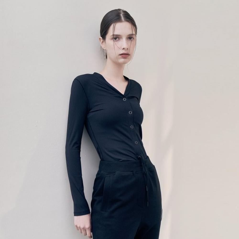 Huit Ribbed Cardigan Htwcd2k01t BK/XS