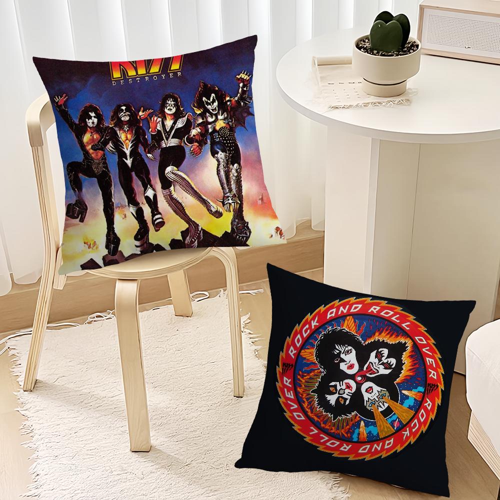 Rock Kiss Band Music Pillow Case Sofa Living Room Bedroom Headboard Backrest Cushion Square Cushion Nap Time