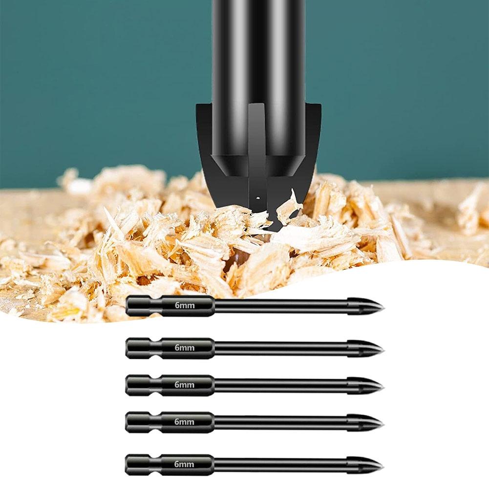 6mm Drill Bits 74mm Cross Hex Shank Multifunctional