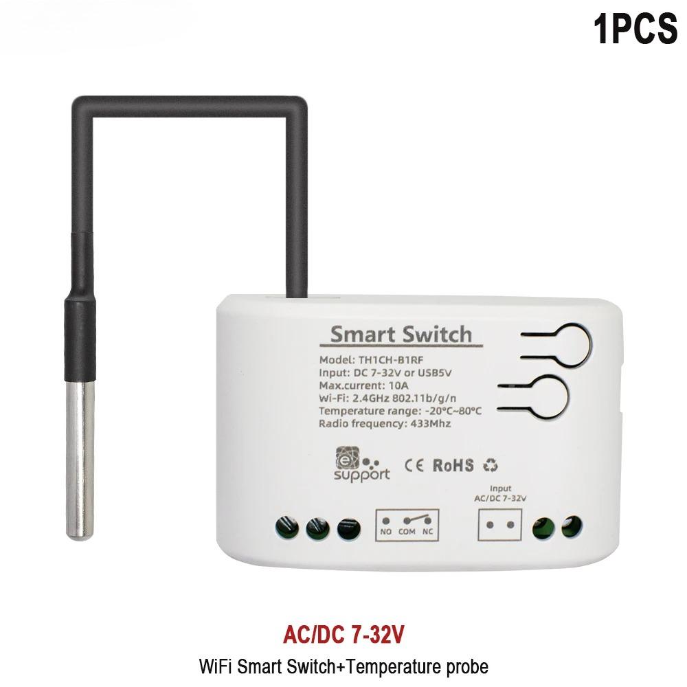 Smart Temperature Humidity Wifi Switch 10A 2000W Intelligent Monitoring Thermostat Compatible Temperature and Humidity Intelligent Monitoring Via APP Temperature