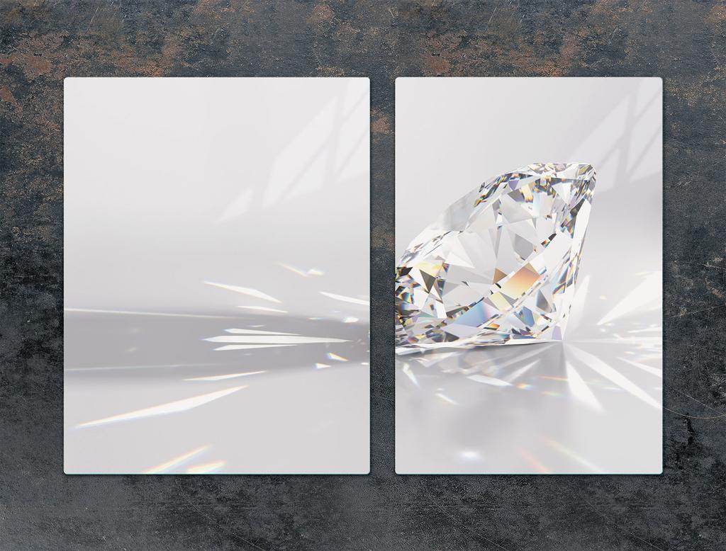 SZKLANA PŁYTA OCHRONNA NA KUCHENKĘ 75x52 DIAMENT