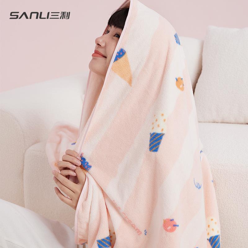 

Towel cartoon dry hair cap female absorbent shampoo dry hair towel head towel adult shower cap printed bag head towel 70*140 зелений