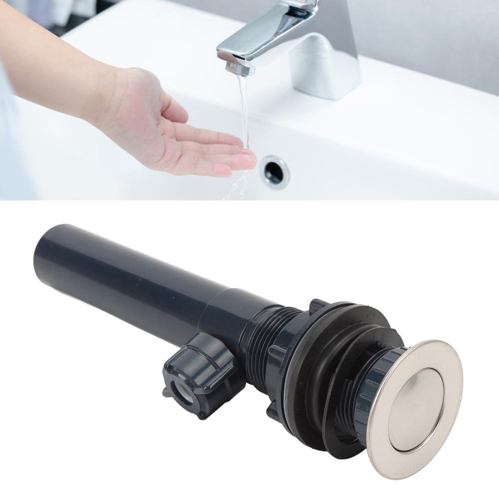 Stainless Steel Sink Drain Assembly Push Bounce Drain Stopper  For Vessel Compatibility