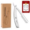 Vintage Stainless Steel Barber Razor for Men's Shaving and Trimming