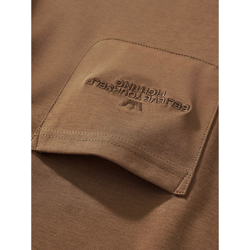 American Retro Casual Pocket Embroidery Short-Sleeve T-Shirt for Men, New Summer Style, Round Neck Undershirt, Foreign Trade Men's Clothing T-Shirt