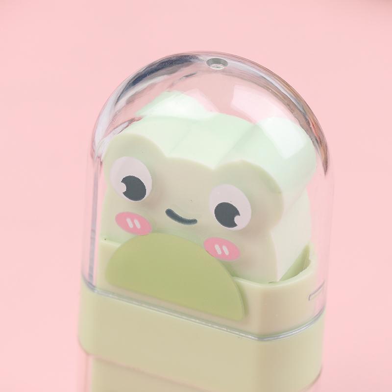 2 Piezas/Set Borrador de Rodillo Borrador con Forma de Animal Limpia Pocas Virutas Lindo Borrador de Dibujos Animados