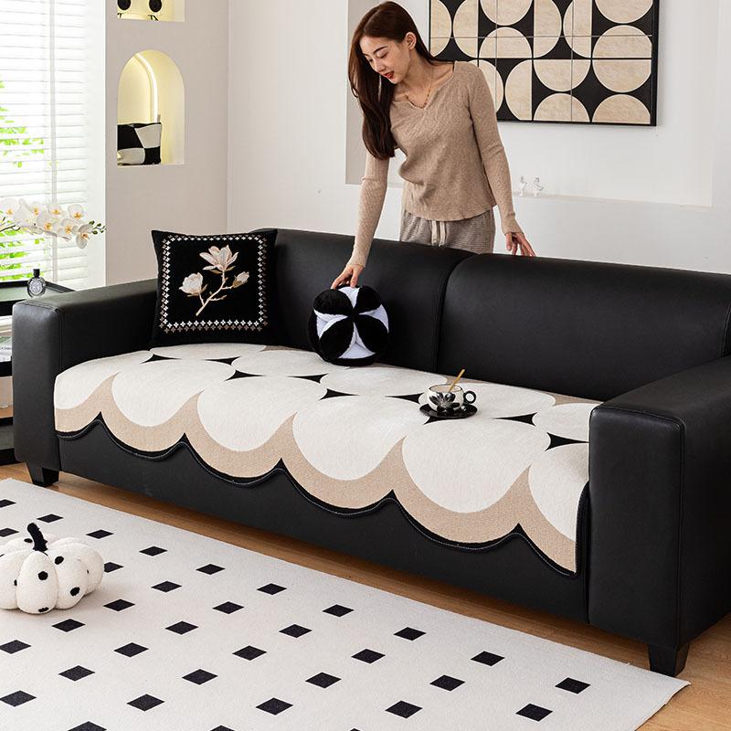 Irregular Special-Shaped Sofa Cushion Is Universal In All Seasons  New Straight-Row Sofa Non-Slip Chenille Sofa Cover Blanket