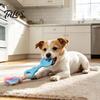 Aggressive Chewers Dog Toys Pet Molar Teeth Cleaning Fork Toy, Durable Woven Rope Training Macaron Colored Colors Interactive TPR Chew Toy for