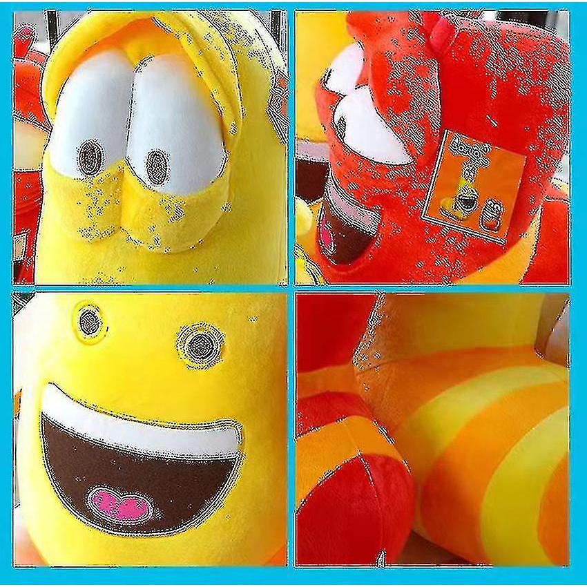 3 Pz Larva Peluche Giallo Insetto Insetto Rosso Cartone Animato Larva Giocattoli Bambola di Peluche 9 Pollici