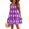 Women's Dresses Sleeveless Loose Casual Floral Print Hem Pleated Beach Dresses