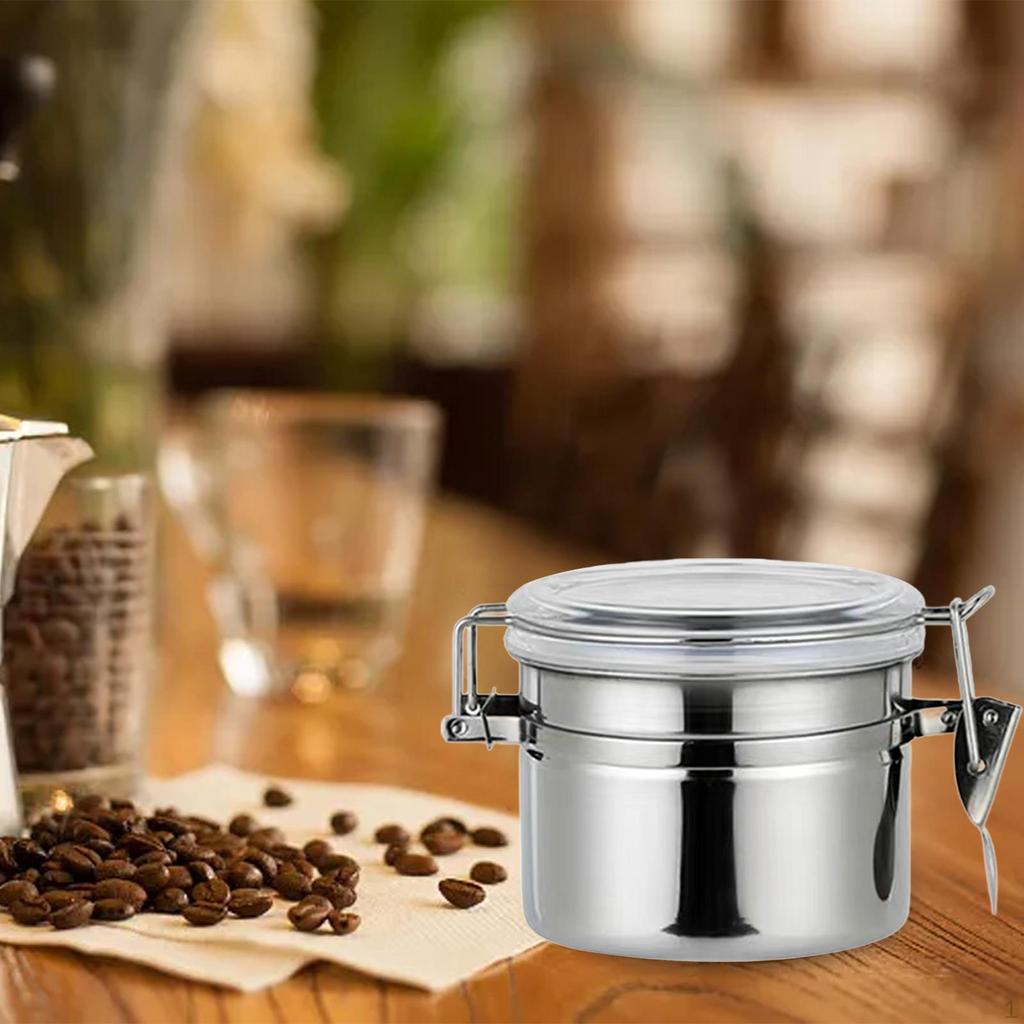 Coffee Bean Container Kitchen Cereal Storage Jar Multipurpose Utensils Airtight Tank for