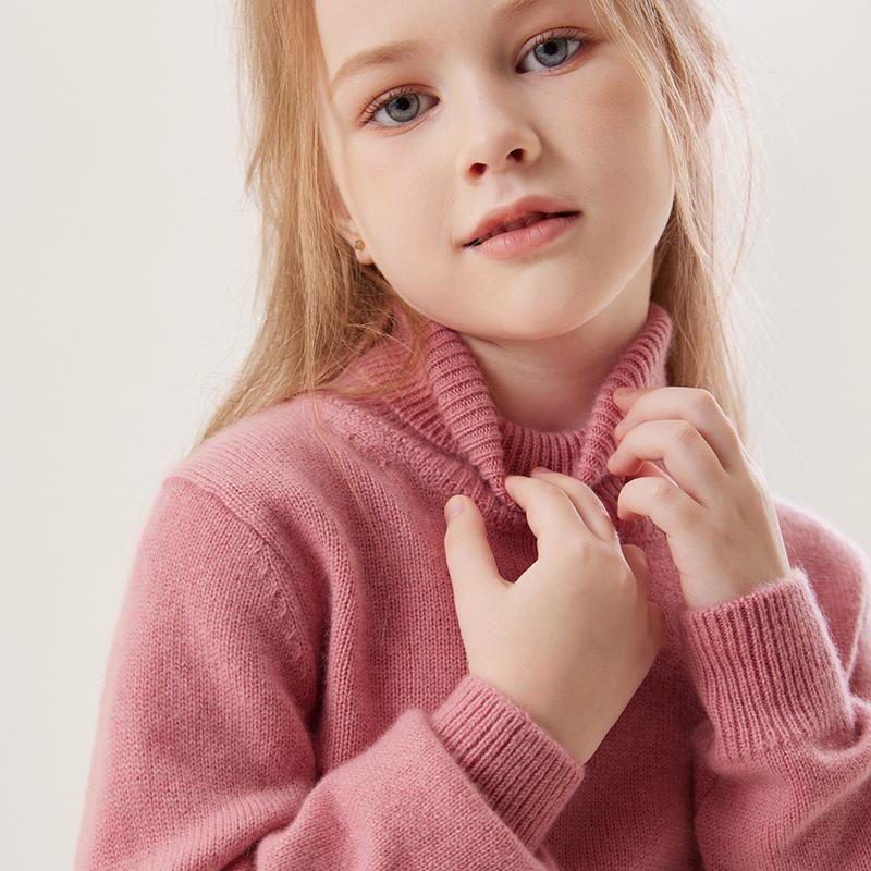 Kids` Cashmere Sweater: Thick, Solid Color