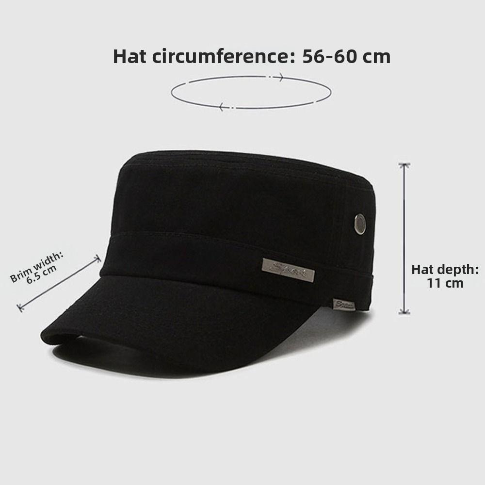 Adjustable Cadet Hat Cotton Flat Top Hats Fashion Sun Hat Fishing