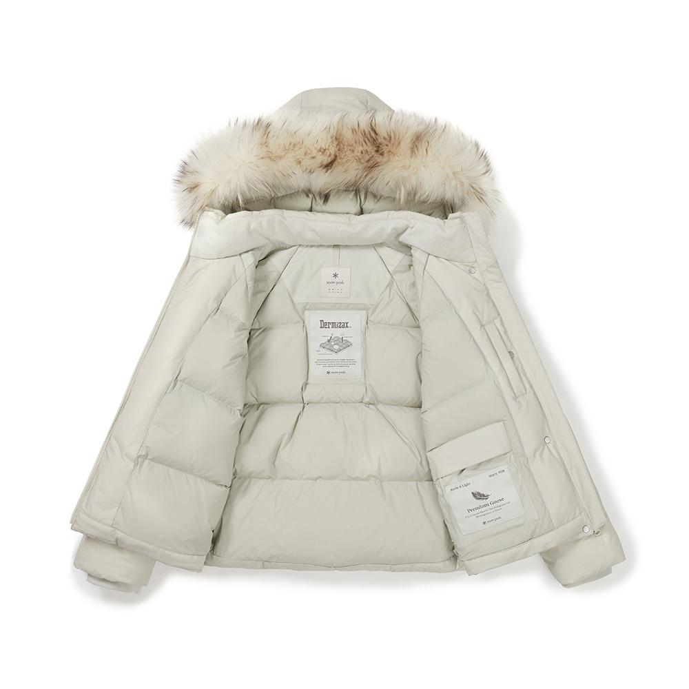 [Snowpeak] Premium Women's Hooded Heavy Goose Down Jacket Light Beige (S24WWTDJ33)