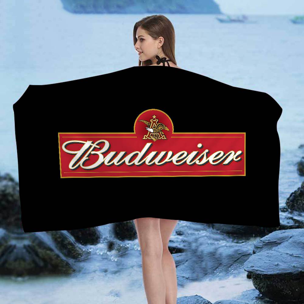 König des Bieres B-Budweiser Strandtuch Bunte Badetücher für Mädchen Mikrofaser Schnelltrocknend Sandfrei Strand Yoga Spa Fitnessstudio Pool