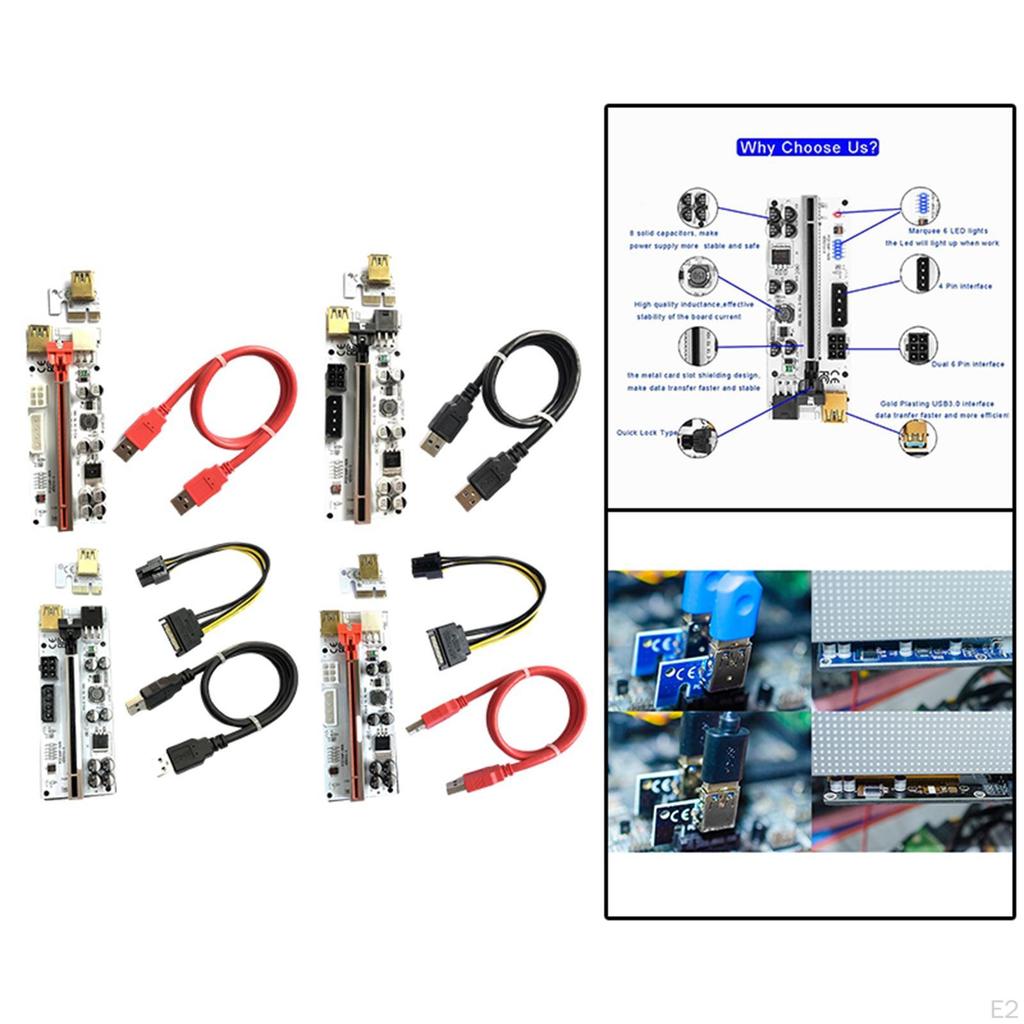 Ver01 60cm USB 3.0 Card 6Pin for GPU Graphics Graphic Extension