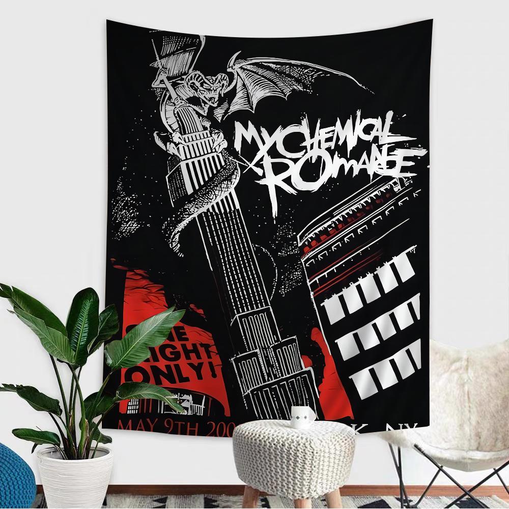 

Подвесной богемный гобелен My Chemical Romance сочетает японский стиль, идеален для декора комнаты в стиле аниме Kawaii для фанатов 74x94cm(29x37in)