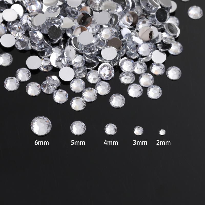 Approx 1000Pcs Resin Flat Back Rhinestones 32 Vibrant Colors Glossy Finish For Nail Art Diy Clothing Jewelry Decor