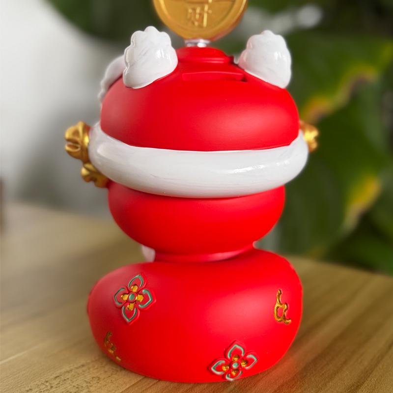 2025 Zodiac Snake Statue Piggy Bank Room Desktop Ornament Book Nook Interior Decoration Collectibles Children's Day Gift