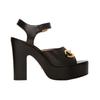 Gucci Horsebit Leather One Strap Sandals 12cm Women's Black 674776 BKO00 1000