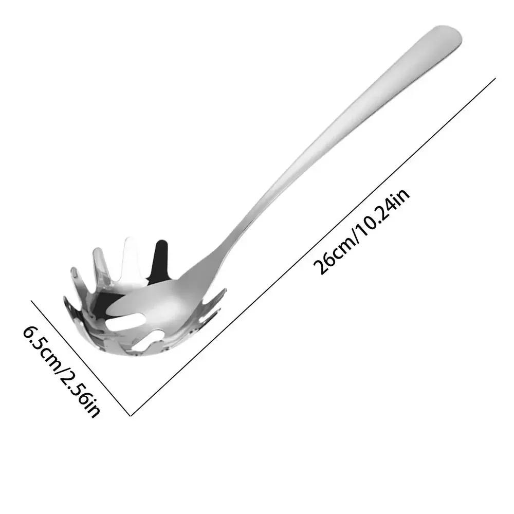

1pc Pasta Server Utensil Noodle Spoon Pasta Stainless Steel Colander Spaghetti Strainer Pasta Server Noodle Strainer серебряный