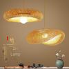Bamboo Zen Pendant Light: Artistic Bamboo Weave Lantern for Tea Rooms and Tables