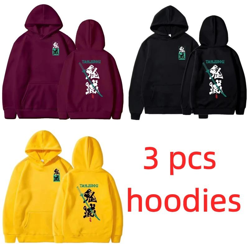 Demon Slayer Hoodies Unisex Fashion Graphic Printed Sweatshirts Men's Women's Casual Harajuku Streetwear Hooded Pullover Top