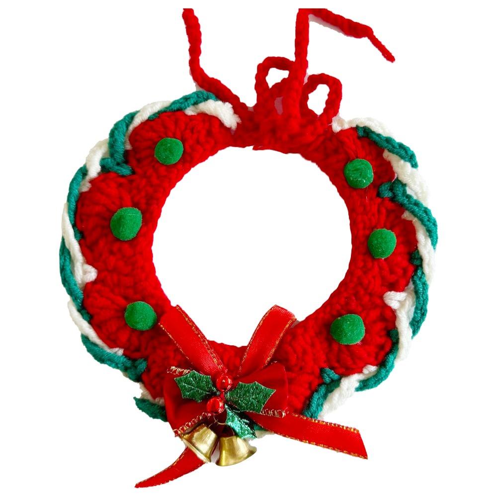 Weihnachtsstimmung, Ritual, Schal, Schal, Katze und Hund Wolle, gewebter Schal, beliebtes Weihnachts-Haustierhalsband