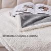 Pet Waterproof Sherpa Blanket - Paw Print Design, All-Season Warmth