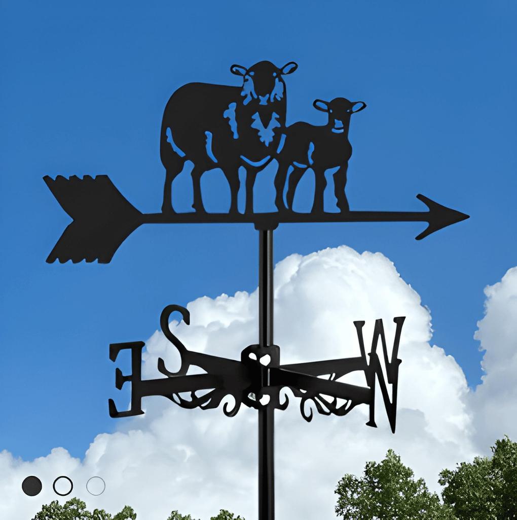 Decorative Iron Weather Vane - Outdoor Metal Roof Ornament