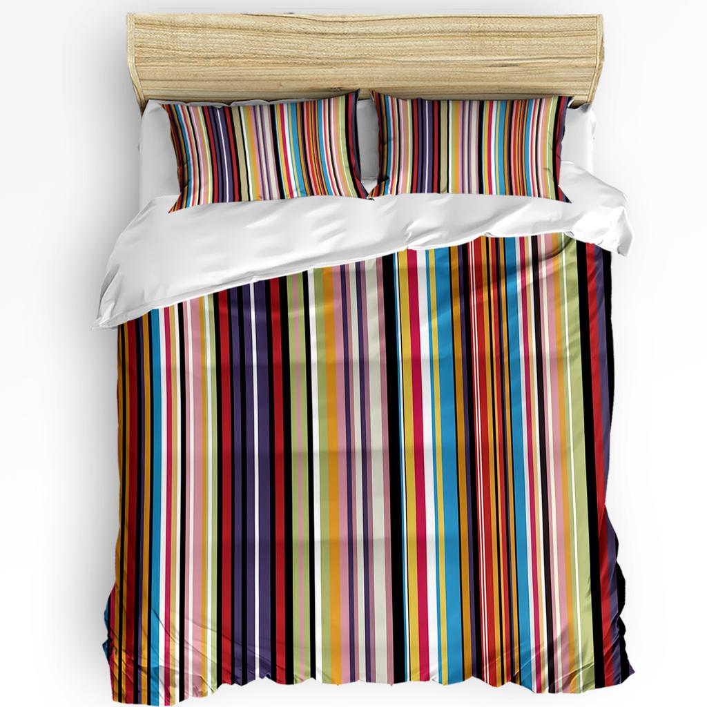 Geometric Red Black Gray Solid Abstract 3pcs Bedding Set For Double Bed Home Textile Duvet Cover Quilt Cover Pillowcase