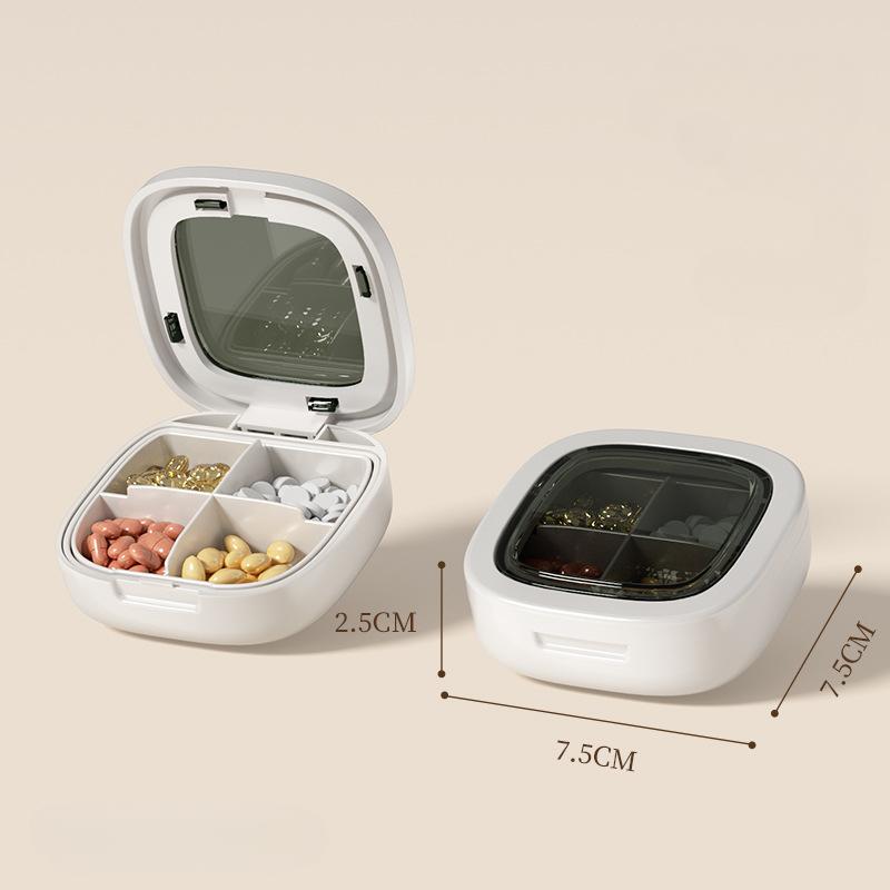 Outdoor Travel Pill Storage Boxes 4/6/21Grids Portable Medicinal Tablet Sealed Bins Small Plastic Pill Sorting Organize Casket