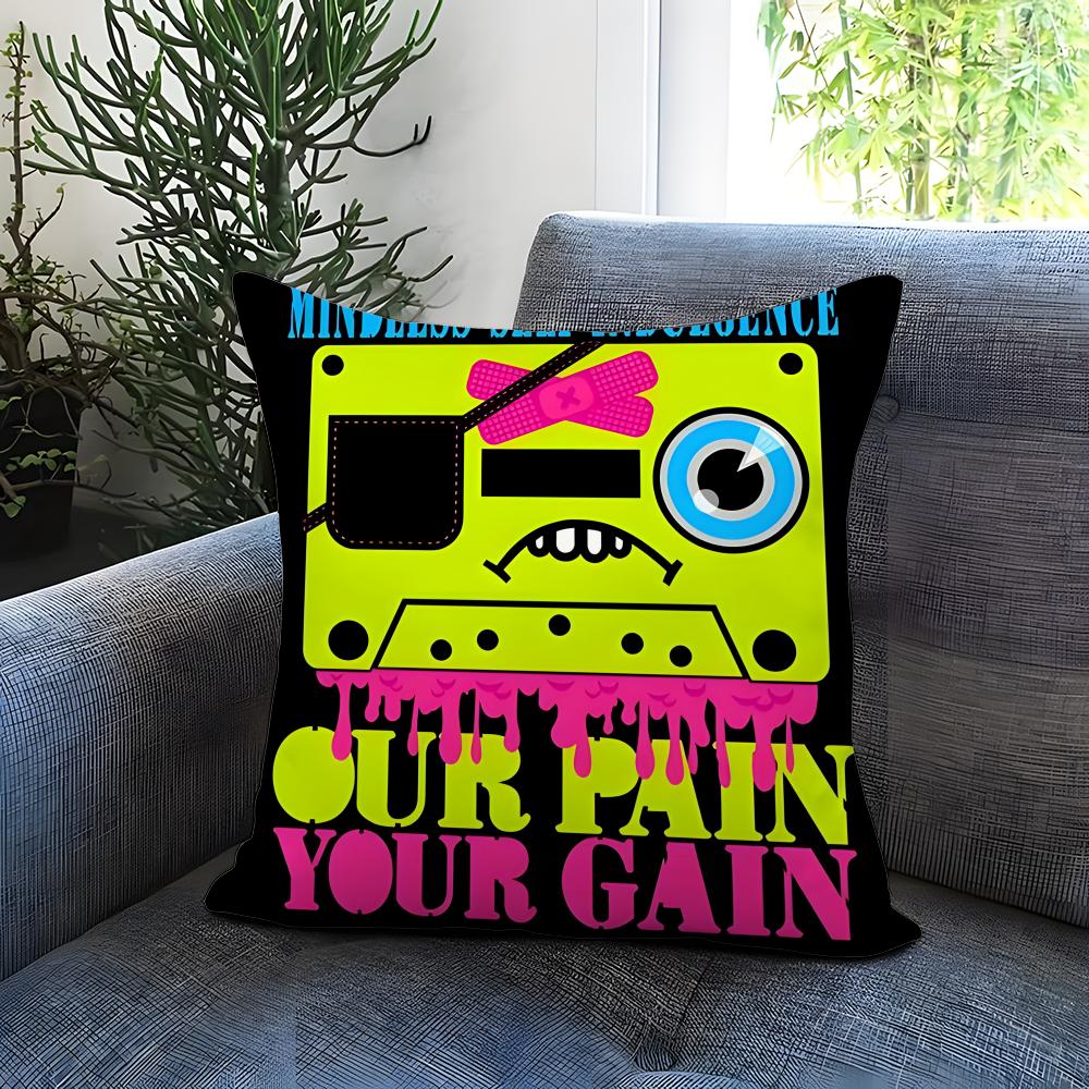 POPULAR Mindless Self Indulgencee Cushion Cover Comfortable Reversible Pillow Cover Ideal for Car Sofa Bedroom & Beyond