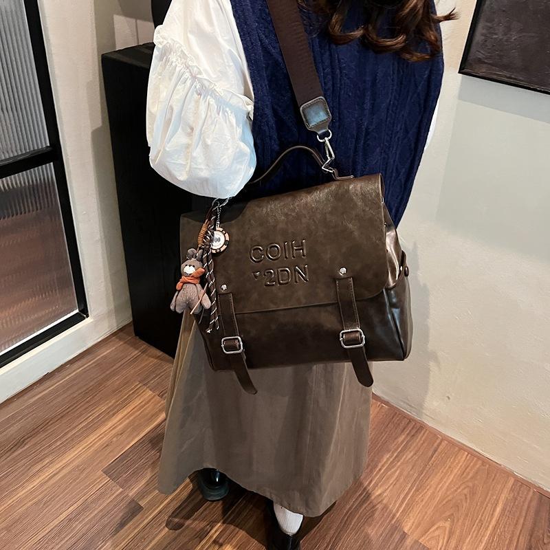 

Backpack bag women s 2025 new trendy versatile niche retro bag backpack tote bag