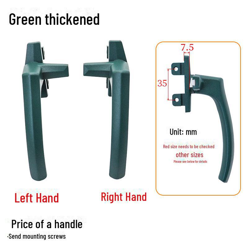 38-Type Aluminum Alloy Window Handle with 7-Shaped Lock Buckle for Doors, Casements, and Curtains