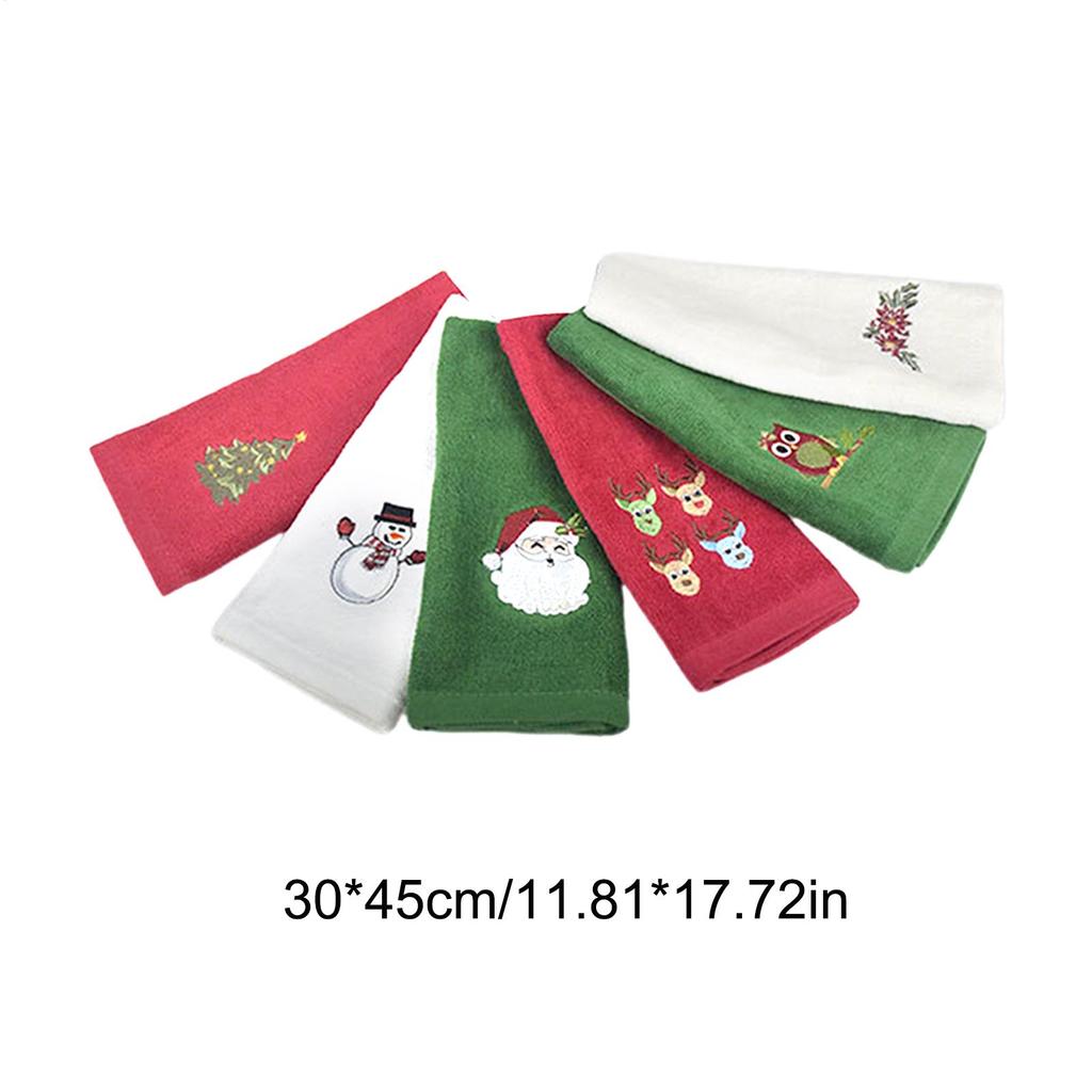 Christmas Kitchen Towels Skin-Friendly Handkerchief Christmas Tree Dish Hand Towels For Beach Trips Hiking Gardening Casual