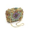 Flower Bags Crystal Clutch Evening Purse WHTUOHENG Women Diamond Rhinestone Handbags Formal Wedding Party Purple/Blue/Gold Bags