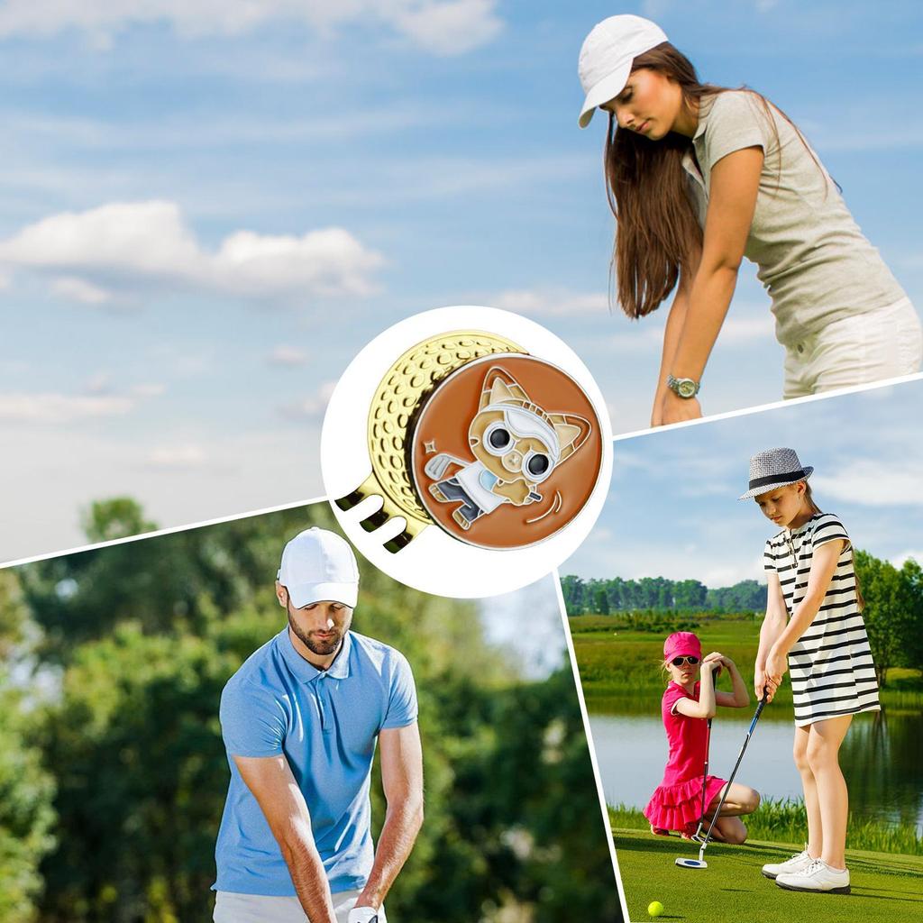 Golf Ball Marker Golf Hat Clip Golf Caps Clips Sports Sign With Clamp Cool Ball Markers For Golf Hats Pants Belts Accessories