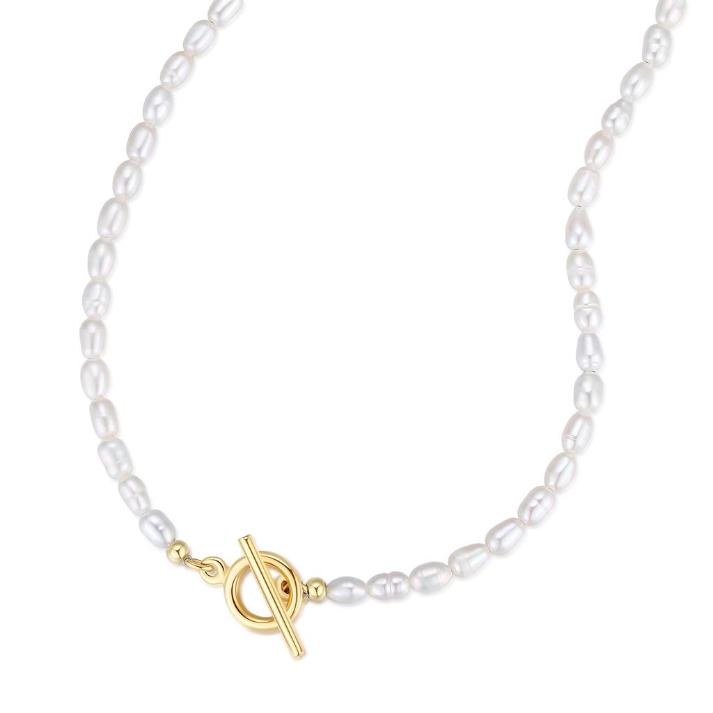 GAVU Freshwater Pearl Stainless Steel Necklace for Women [GAVU]