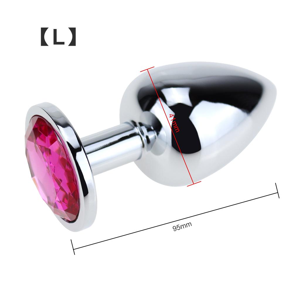 Metal Anal Plugs + Crystal Jewelry 7 Colors Small Anal Sex Toys For Women & Men Mini Round Shaped Stainless Dildo Intimate Goods