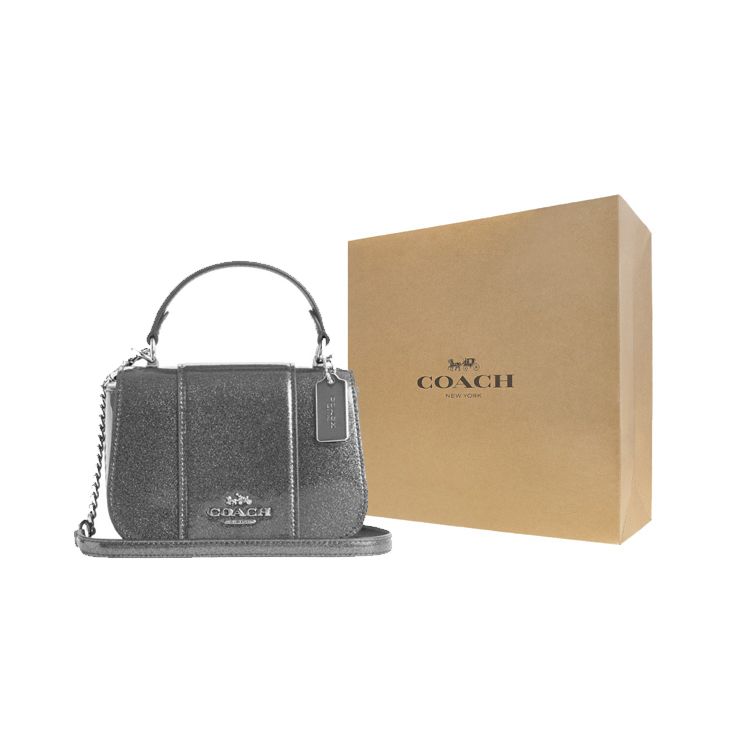 Coach Lysa Top Handle 21 Classic Color Block Detachable Shoulder Strap Snap PVC Leather Shoulder Crossbody Handbag Small Women Handbags CO961-SVGM