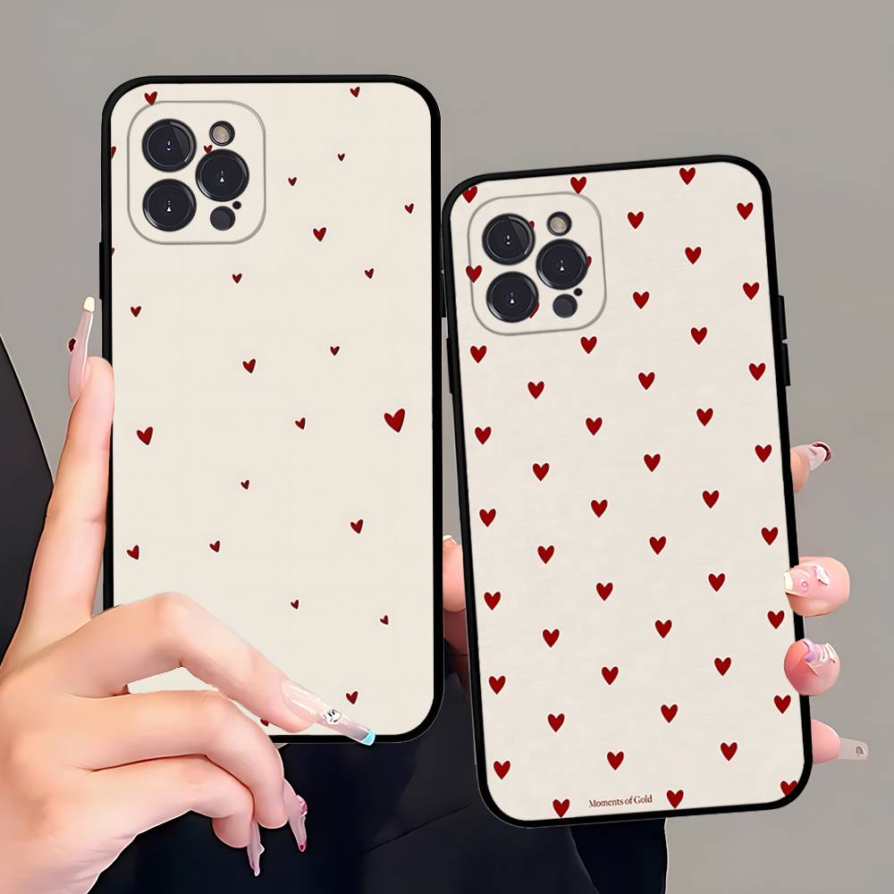 Love Heart Cute Phone Case For IPhone 17 Pro Max Air Back Cover 16 15 14 13 12 11 Pro Max Case